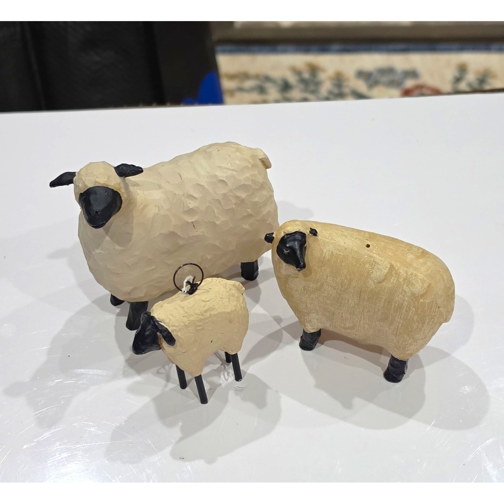 Teresa Kogut Resin Sheep Figurines Set of 3 Collectible Figurines so cute